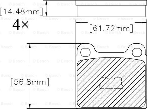 BOSCH F 03B 150 206 - Kit de plaquettes de frein, frein à disque cwaw.fr