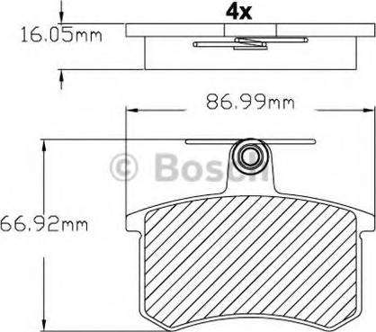 BOSCH F 03B 150 211 - Kit de plaquettes de frein, frein à disque cwaw.fr