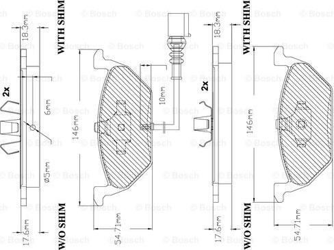 BOSCH F 03B 150 285 - Kit de plaquettes de frein, frein à disque cwaw.fr