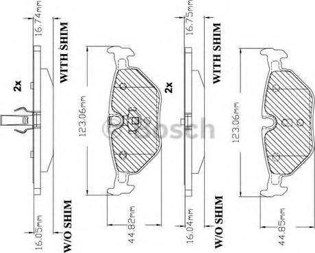 BOSCH F 03B 150 281 - Kit de plaquettes de frein, frein à disque cwaw.fr