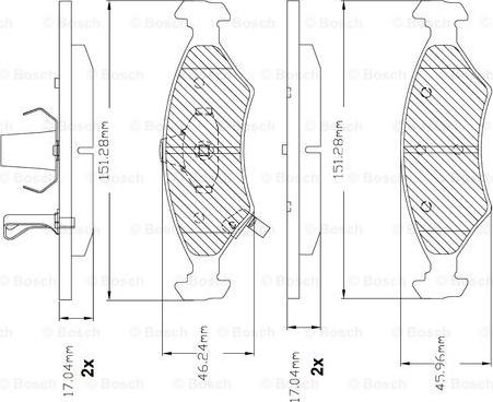 BOSCH F 03B 150 283 - Kit de plaquettes de frein, frein à disque cwaw.fr