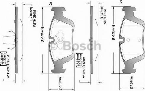 BOSCH F 03B 150 287 - Kit de plaquettes de frein, frein à disque cwaw.fr