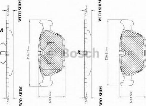 BOSCH F 03B 150 227 - Kit de plaquettes de frein, frein à disque cwaw.fr