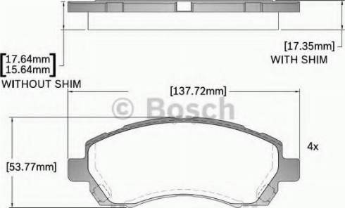 BOSCH F 03B 150 274 - Kit de plaquettes de frein, frein à disque cwaw.fr