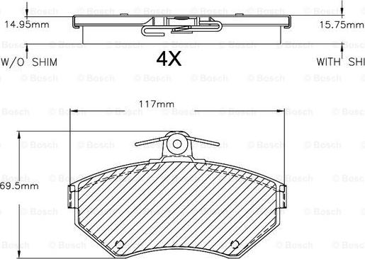 BOSCH F 03B 150 270 - Kit de plaquettes de frein, frein à disque cwaw.fr