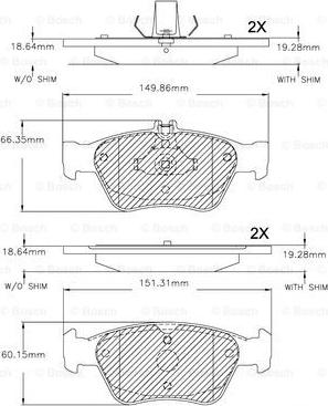 BOSCH F 03B 150 271 - Kit de plaquettes de frein, frein à disque cwaw.fr