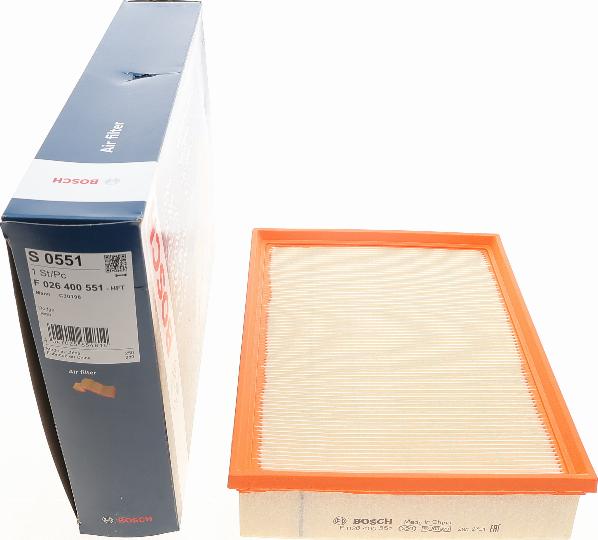 BOSCH F 026 400 551 - Filtre à air cwaw.fr