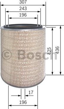 BOSCH F 026 400 604 - Filtre à air cwaw.fr