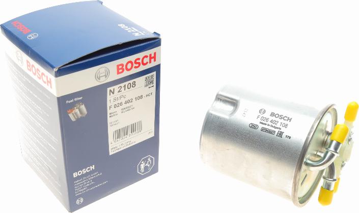 BOSCH F 026 402 108 - Filtre à carburant cwaw.fr