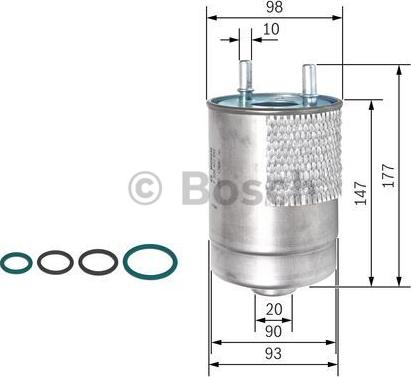 BOSCH F 026 402 850 - Filtre à carburant cwaw.fr