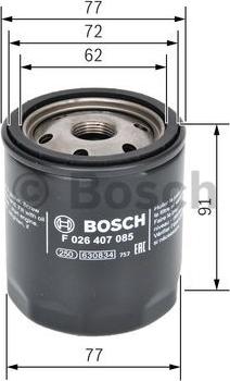 BOSCH F 026 407 085 - Filtre à huile cwaw.fr