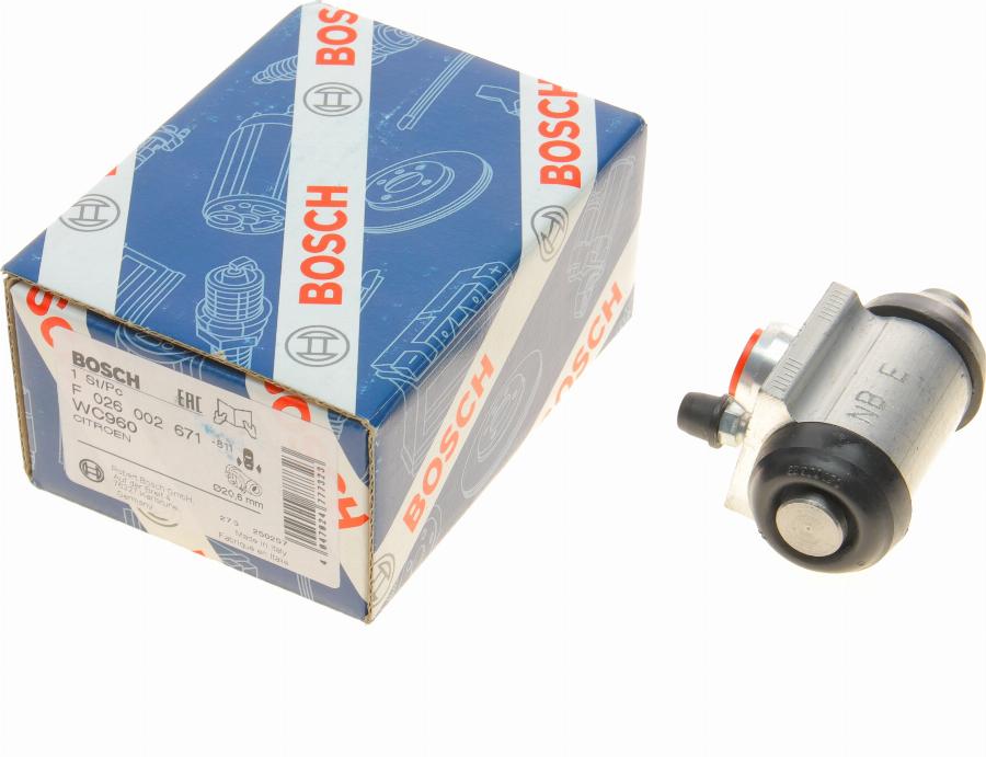 BOSCH F 026 002 671 - Cylindre de roue cwaw.fr