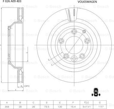 BOSCH F 026 A09 403 - Disque de frein cwaw.fr