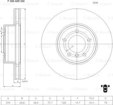 BOSCH F 026 A09 340 - Disque de frein cwaw.fr