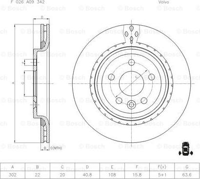 BOSCH F 026 A09 342 - Disque de frein cwaw.fr