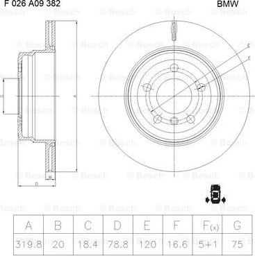 BOSCH F 026 A09 382 - Disque de frein cwaw.fr