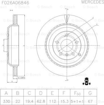 BOSCH F 026 A06 846 - Disque de frein cwaw.fr