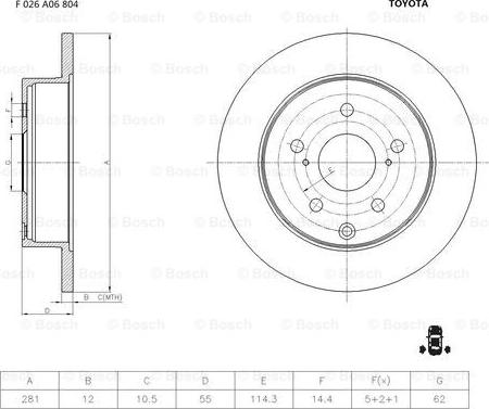 BOSCH F 026 A06 804 - Disque de frein cwaw.fr