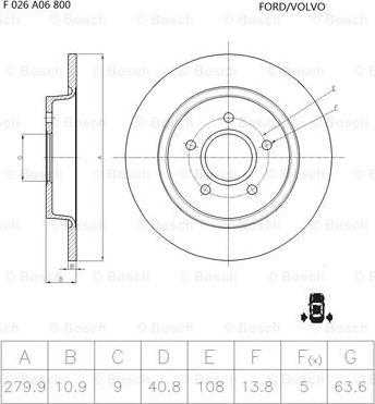 BOSCH F 026 A06 800 - Disque de frein cwaw.fr