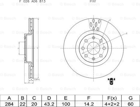 BOSCH F 026 A06 813 - Disque de frein cwaw.fr