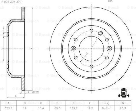 BOSCH F 026 A06 379 - Disque de frein cwaw.fr