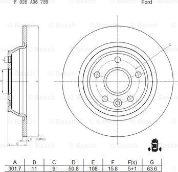 BOSCH F 026 A06 789 - Disque de frein cwaw.fr