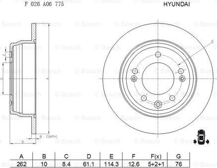 BOSCH F 026 A06 775 - Disque de frein cwaw.fr