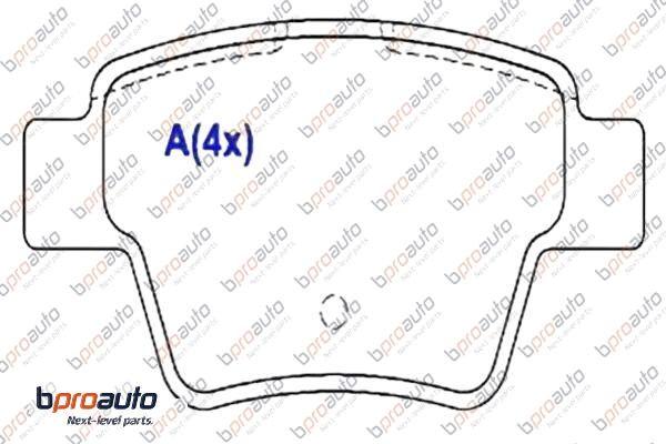 BPROAUTO 1BP30999AA - Kit de plaquettes de frein, frein à disque cwaw.fr