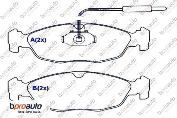 BPROAUTO 1BP30949AA - Kit de plaquettes de frein, frein à disque cwaw.fr