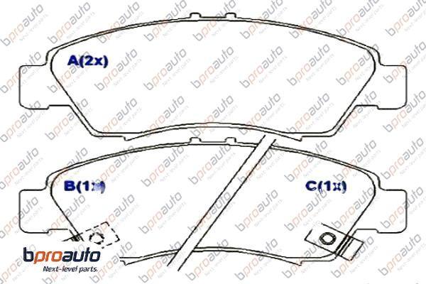 BPROAUTO 1BP30944AA - Kit de plaquettes de frein, frein à disque cwaw.fr