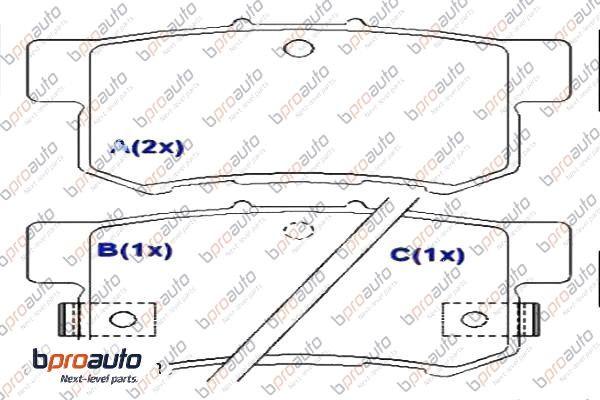 BPROAUTO 1BP30945AA - Kit de plaquettes de frein, frein à disque cwaw.fr