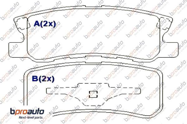 BPROAUTO 1BP30946AA - Kit de plaquettes de frein, frein à disque cwaw.fr