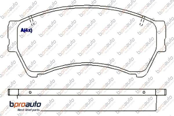 BPROAUTO 1BP30943AA - Kit de plaquettes de frein, frein à disque cwaw.fr