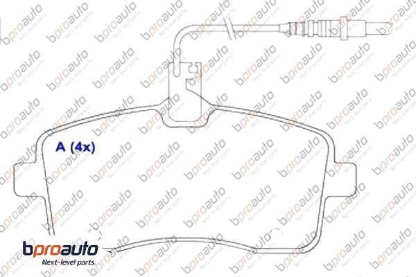 BPROAUTO 1BP30954AA - Kit de plaquettes de frein, frein à disque cwaw.fr