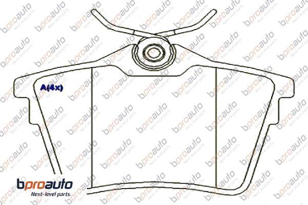 BPROAUTO 1BP30951AA - Kit de plaquettes de frein, frein à disque cwaw.fr