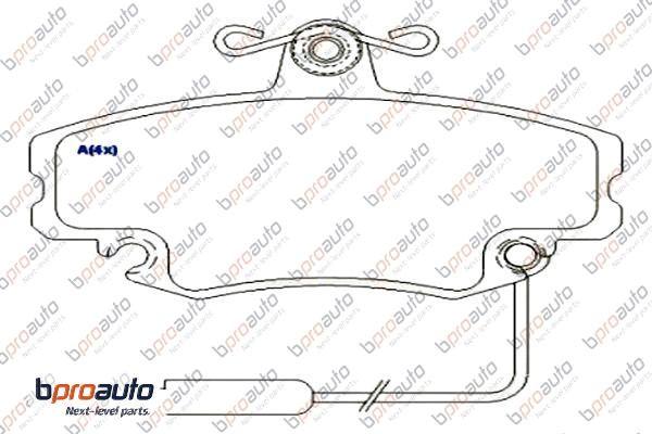 BPROAUTO 1BP30957AA - Kit de plaquettes de frein, frein à disque cwaw.fr