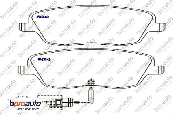 BPROAUTO 1BP30969AA - Kit de plaquettes de frein, frein à disque cwaw.fr