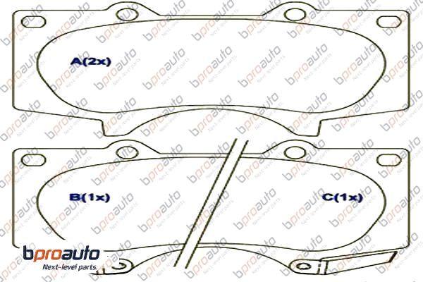 BPROAUTO 1BP30964AA - Kit de plaquettes de frein, frein à disque cwaw.fr