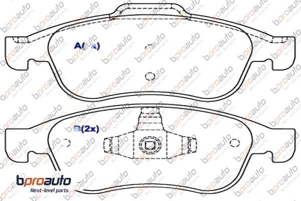 BPROAUTO 1BP30960AA - Kit de plaquettes de frein, frein à disque cwaw.fr