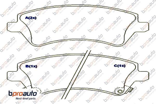 BPROAUTO 1BP30961AA - Kit de plaquettes de frein, frein à disque cwaw.fr