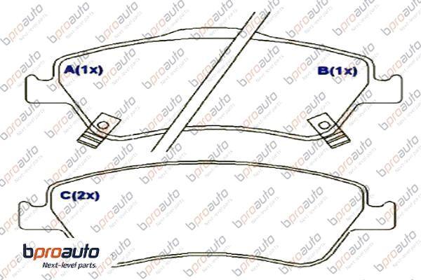 BPROAUTO 1BP30967AA - Kit de plaquettes de frein, frein à disque cwaw.fr