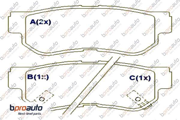 BPROAUTO 1BP30905AA - Kit de plaquettes de frein, frein à disque cwaw.fr