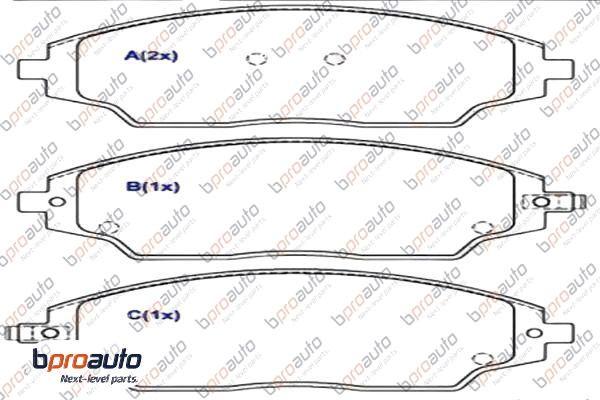 BPROAUTO 1BP30906AA - Kit de plaquettes de frein, frein à disque cwaw.fr