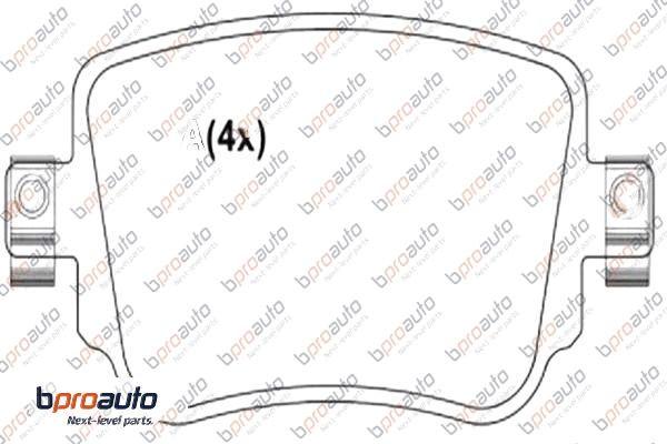 BPROAUTO 1BP30989AA - Kit de plaquettes de frein, frein à disque cwaw.fr