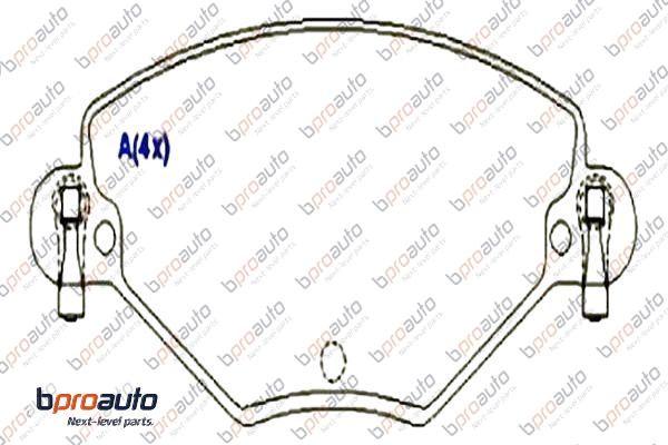 BPROAUTO 1BP30934AA - Kit de plaquettes de frein, frein à disque cwaw.fr