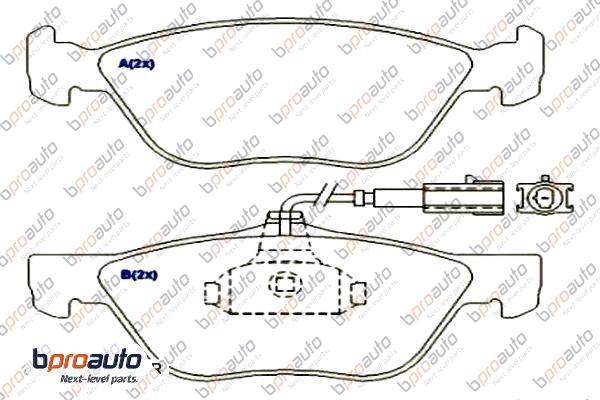 BPROAUTO 1BP30935AA - Kit de plaquettes de frein, frein à disque cwaw.fr