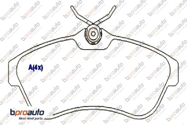 BPROAUTO 1BP30930AA - Kit de plaquettes de frein, frein à disque cwaw.fr