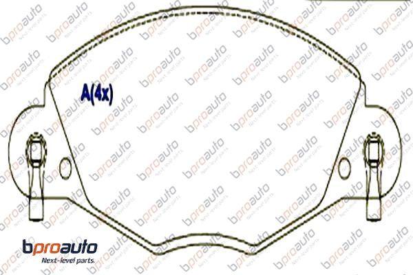 BPROAUTO 1BP30931AA - Kit de plaquettes de frein, frein à disque cwaw.fr