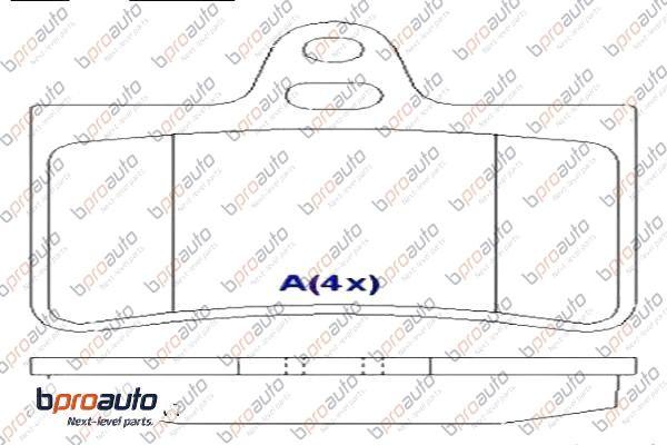 BPROAUTO 1BP30933AA - Kit de plaquettes de frein, frein à disque cwaw.fr