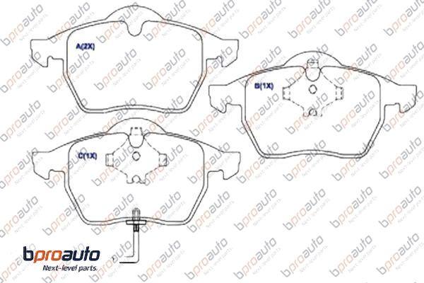 BPROAUTO 1BP30923AA - Kit de plaquettes de frein, frein à disque cwaw.fr